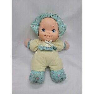Baby's First Giggles Plush Dolls  Yellow Outfits 13" Vintage Works